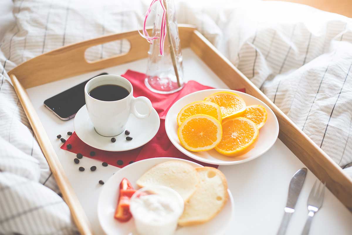 Romantic Breakfast In Bed
